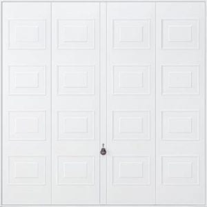 white canopy garage door