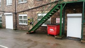white electric roller shutter doors