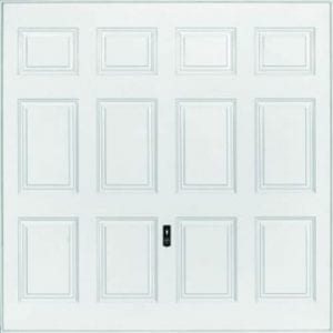 GRP Up and Overs garage door in white colour.