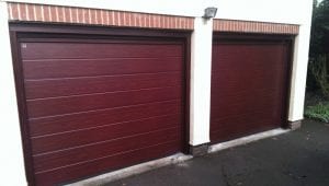 brown sectional garage doors