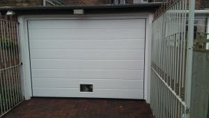 white sectional garage door