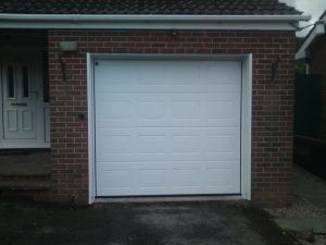 white sectional garage door