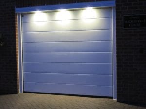 white sectional garage door
