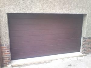 brown sectional garage door