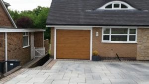 brown sectional garage door