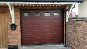 brown sectional garage door