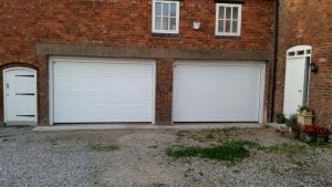 white sectional garage doors