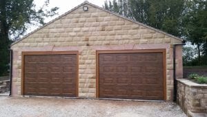 brown sectional garage doors