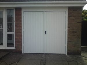 white side hinge garage doors