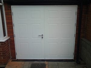 white side hinge garage doors