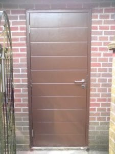 brown side hinge door