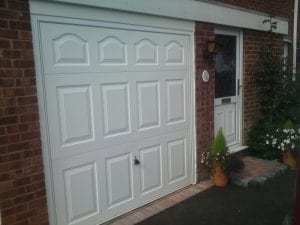white up and over garage door