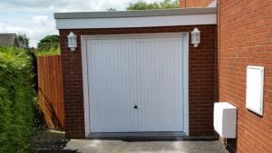 white up and over garage door