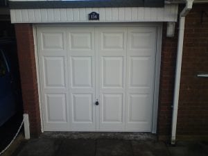 white up and over garage door