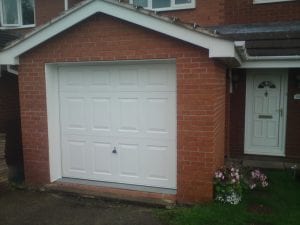 white up and over garage door