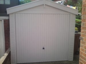white up and over garage door