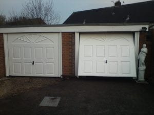 white up and over garage doors